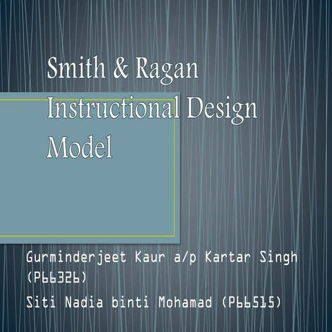 Smith & ragan instructional design theory