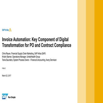 Invoice Automation: Key Component of Digital Transformation for PO and Contra...