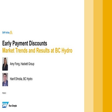 Early Payment Discounts: Market Trends and Results at BC Hydro 