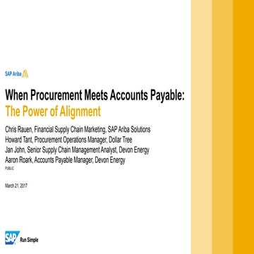 When Procurement Meets Accounts Payable: The Power of Alignment