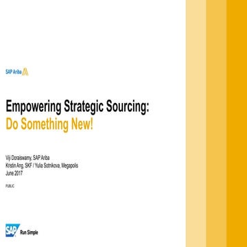 Empowering Strategic Sourcing: Transforming Your Process
