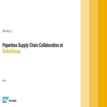 Paperless Supply Chain Collaboration at DuluxGroup - SID 51254