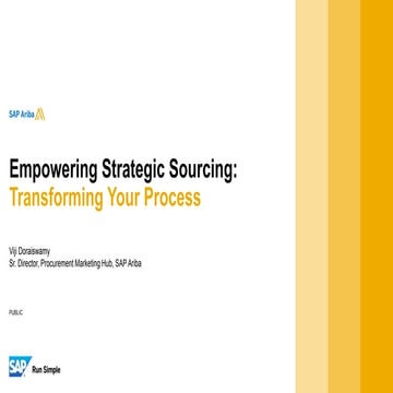 Empowering Strategic Sourcing: Transforming Your Process - SID 51411