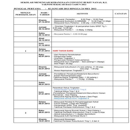 Smkcbn schedule