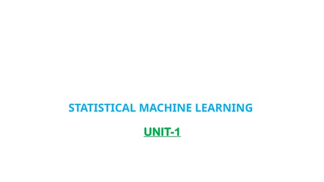 Statistical Machine Learning  Lecture notes