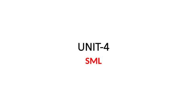 Statistical Machine Learning unit4 lecture notes