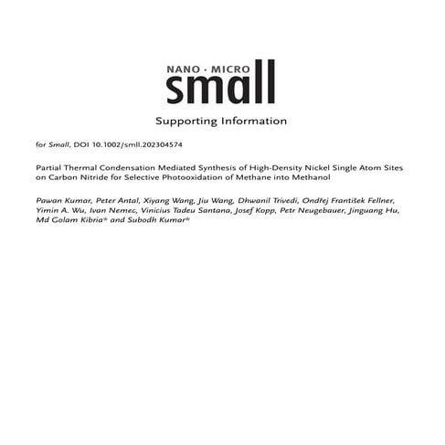 Partial Thermal Condensation Mediated Synthesis of High-Density Nickel Single...