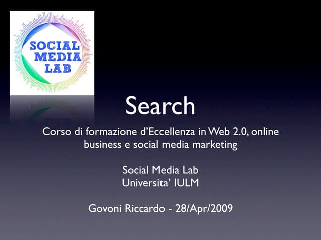 Riccardo Govoni - Search