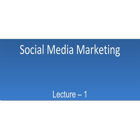 Social Media Marketing