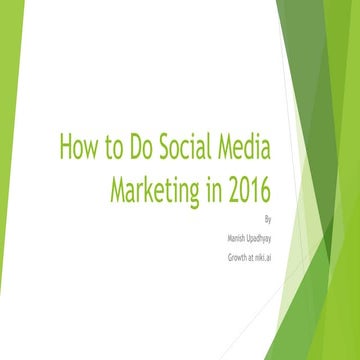 Social Media Marketing in 2016