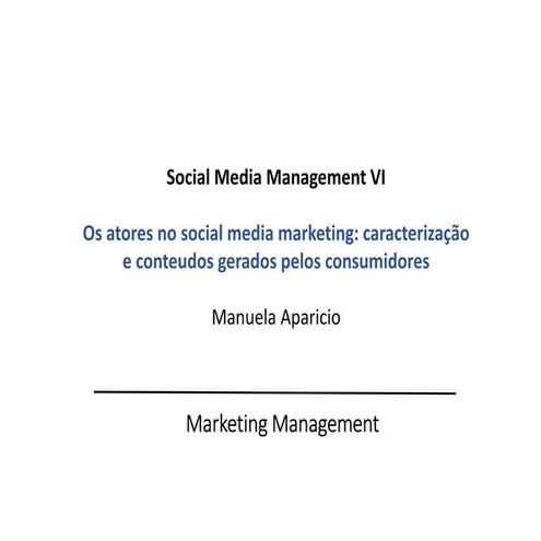 Smm6: Social Media Management_Gestao dos Social Media 6