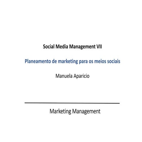 Smm7: Social Media Management_Gestao dos Social Media 7