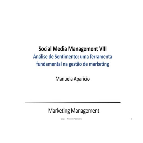 Smm8: Social Media Management_Gestao dos Social Media 8