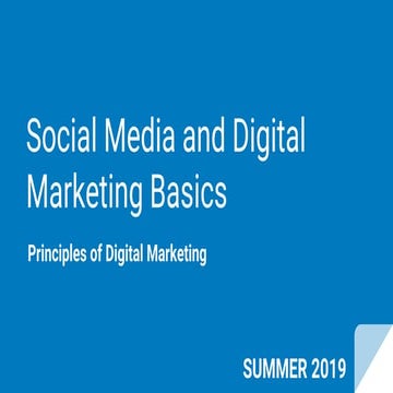 Principles of Digital Marketing