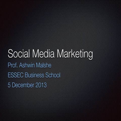 Social Media Master Class - Introduction
