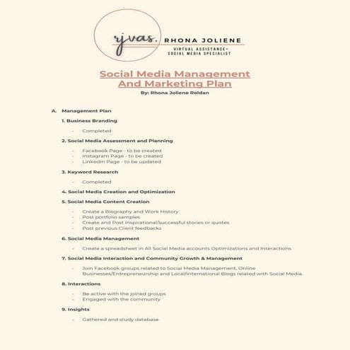 SMM Plan | PDF