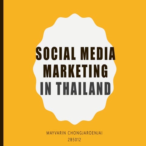 Social Media Marketing campaign in Thailand
