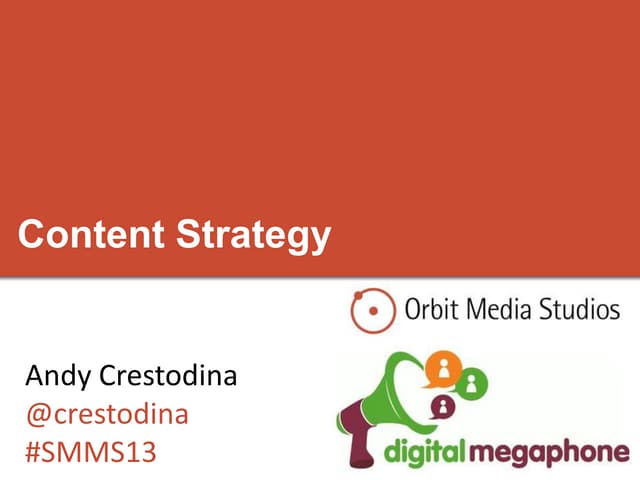 Social Media Masters Summit: Content Strategy