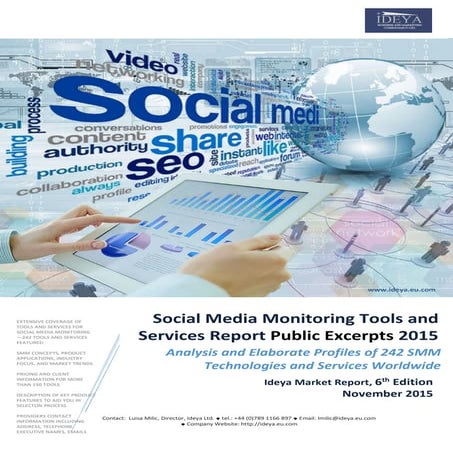 Social Media Monitoring Tools and Services Report 2015, 6th Edition - Public ...