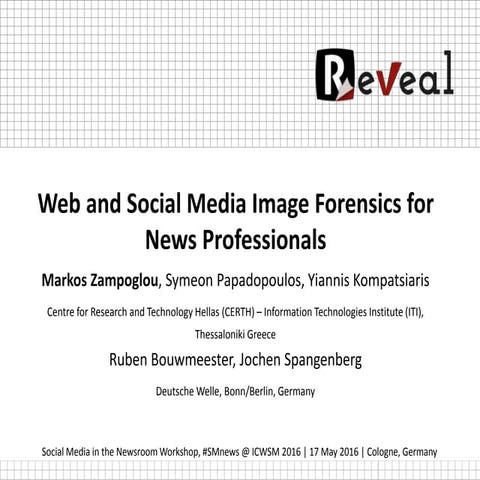 Web and Social Media Image Forensics for News Professionals