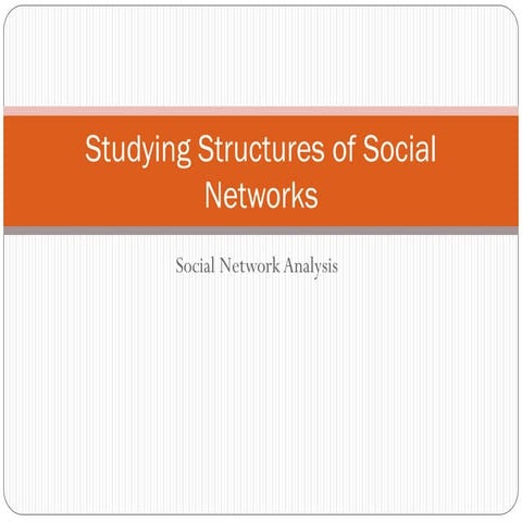 COM494 Social Network Analysis 