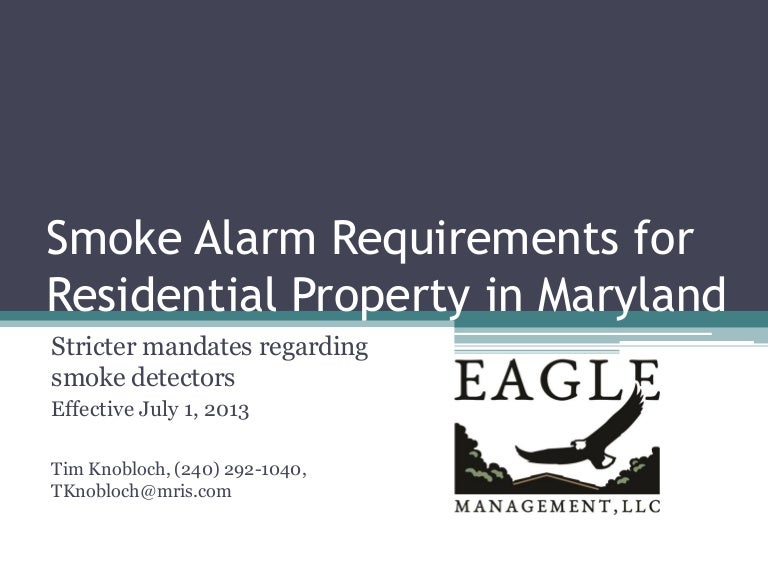 Smoke alarm requirements