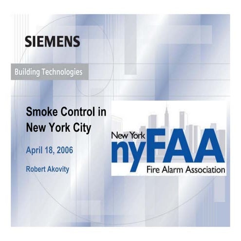Smoke control systems Design and commissioning | PPT