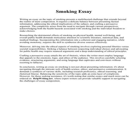 Smoking Essay
