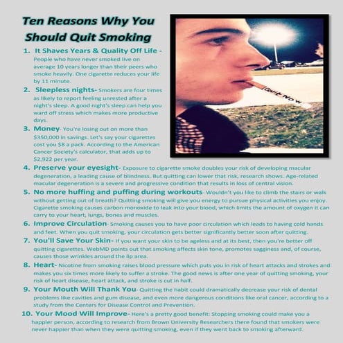 Why you should stop smoking | PPTX
