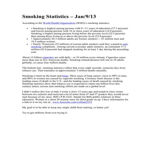 University students smoking habit(statistics) | PPTX