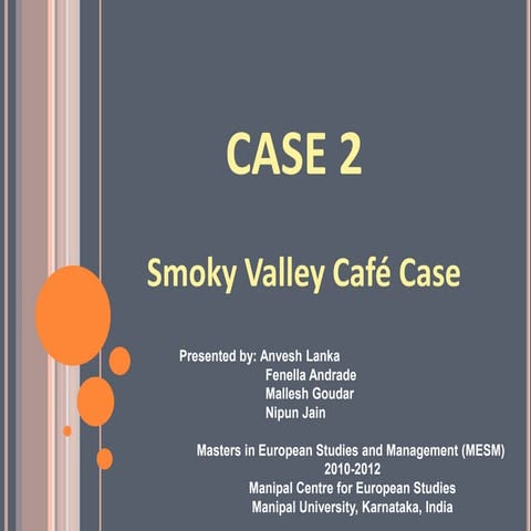 Smoky valley company case