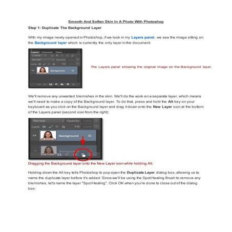 Smooth and soften skin in a photo with photoshop