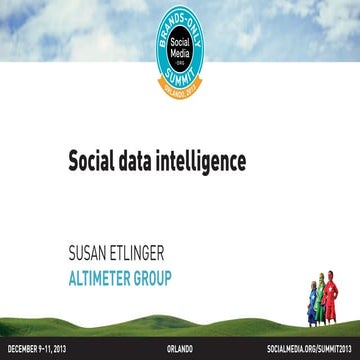 Social data intelligence, presented by Susan Etlinger