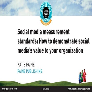Social media measurement standards: How to demonstrate social media's value t...