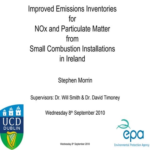 Improved Emissions Inventories for NOx and Particulate Matter from Small Comb...