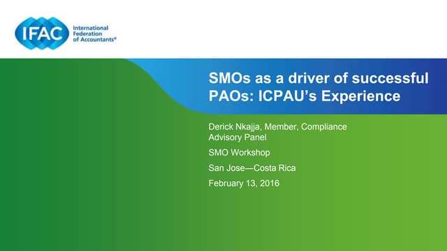 SMOs as a driver of successful PAOs...