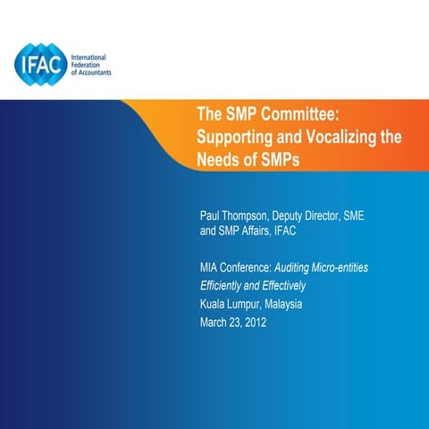 The SMP Committee: Supporting and Vocalizing the Needs of SMPs 