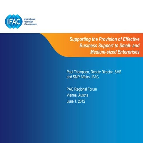 Supporting the Provision of Effective Business Support to Small- and Medium-s...