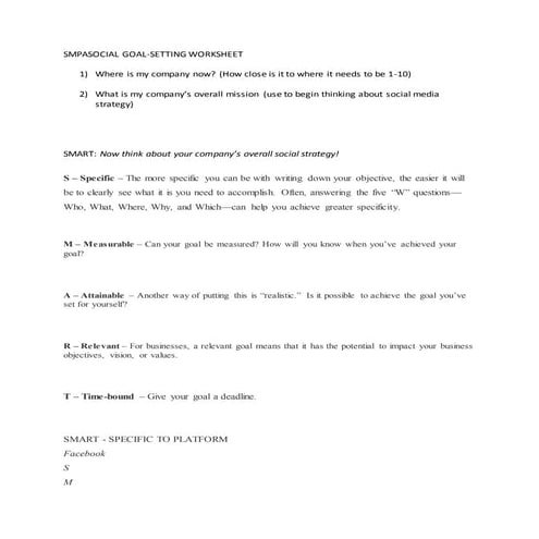 Smpasocial goal SMART worksheet
