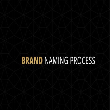 Brand Naming Process