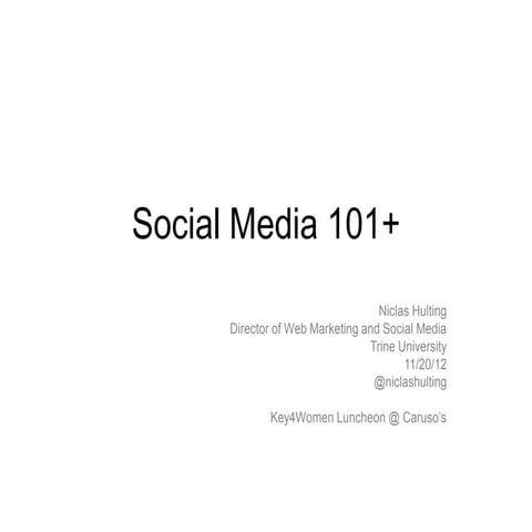 Social Media Presentation at Key4Women networking event