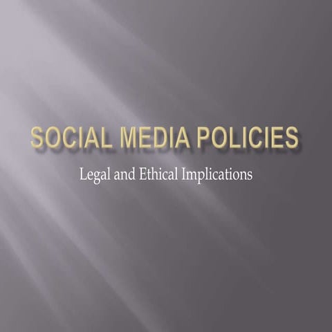 Legal implications of social media