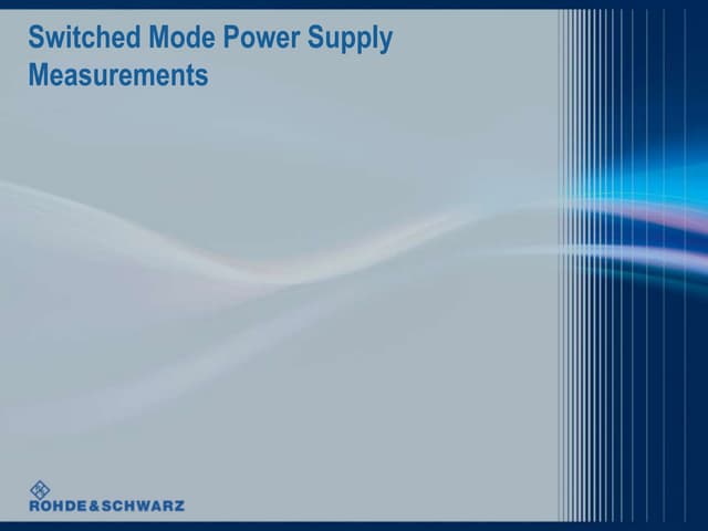 Troubleshooting Switched Mode Power Supplies With A Digital ...