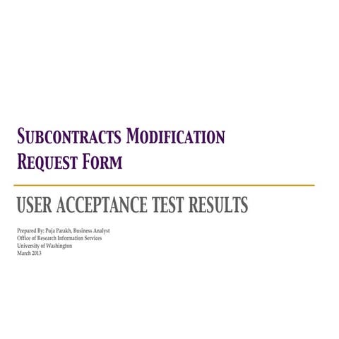 Sample User Acceptance Test | PDF