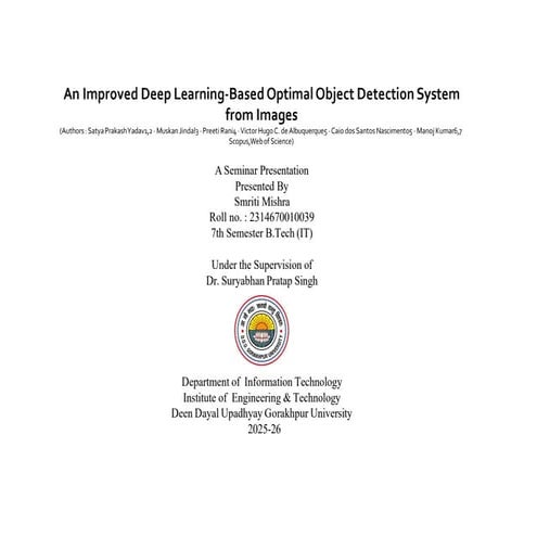 AnImprovedDeepLearning-BasedOptimalObjectDetectionSystem  fromImages