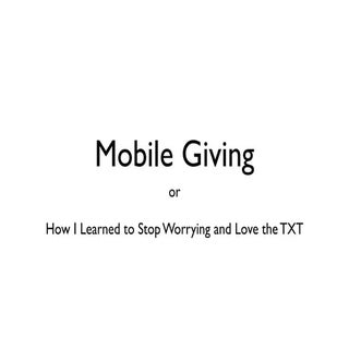 Sms Fundraising Presentation