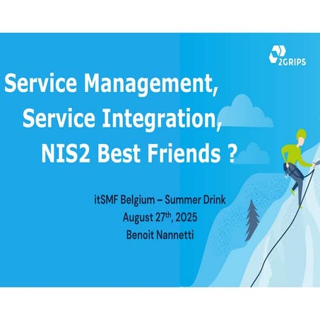 Service Management,  Service Integration,  NIS2 Best Friends