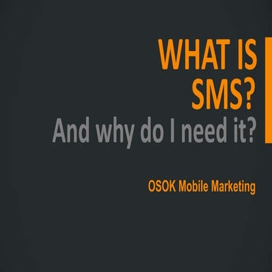 SMS Ignition - OSOK Mobile Marketing