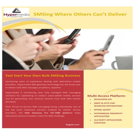 SMSing where others can't deliver