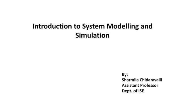 System Modeling & Simulation  Introduction
